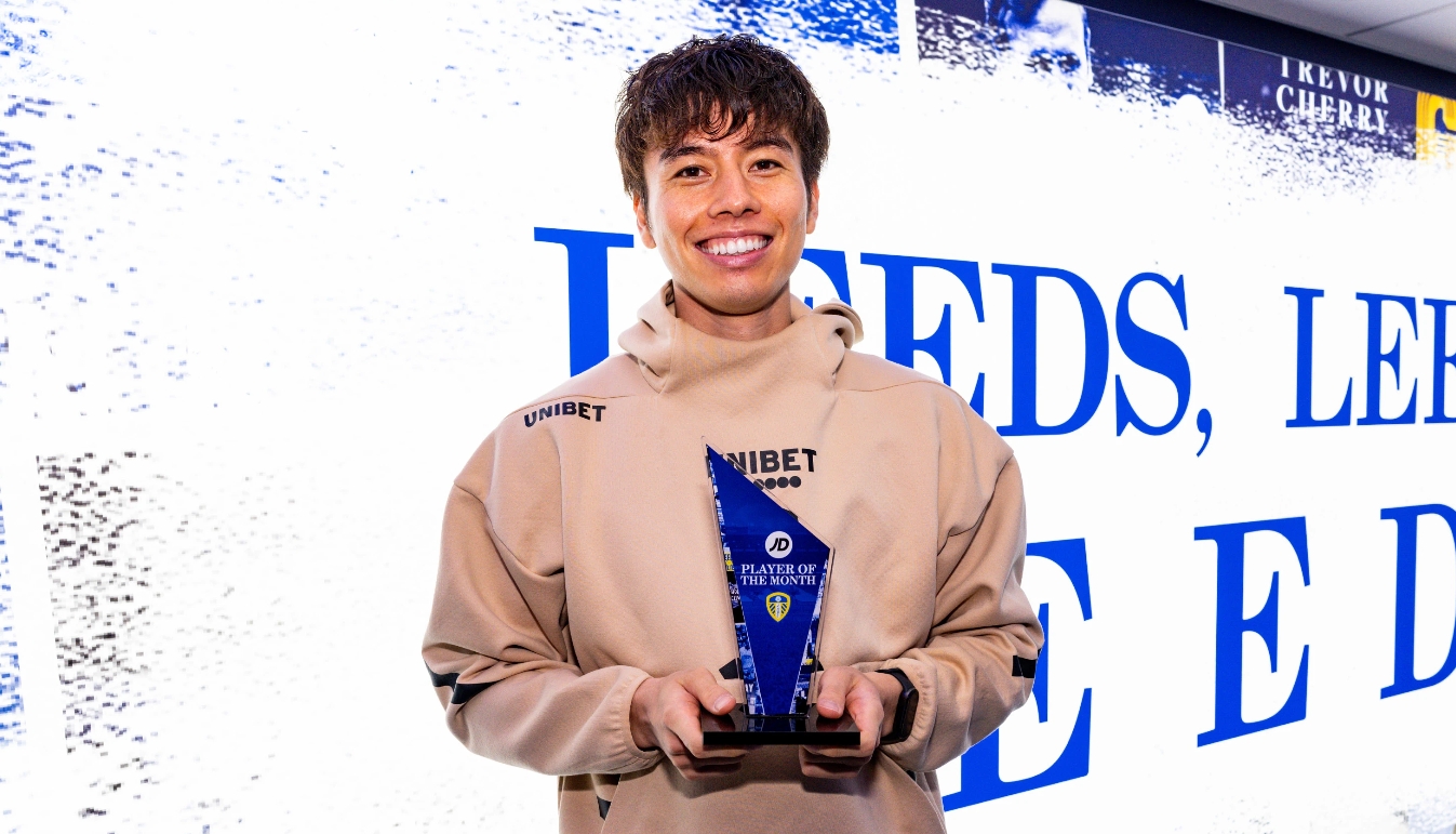 官方:日本國腳田中碧當(dāng)選利茲聯(lián)10月份隊內(nèi)最佳